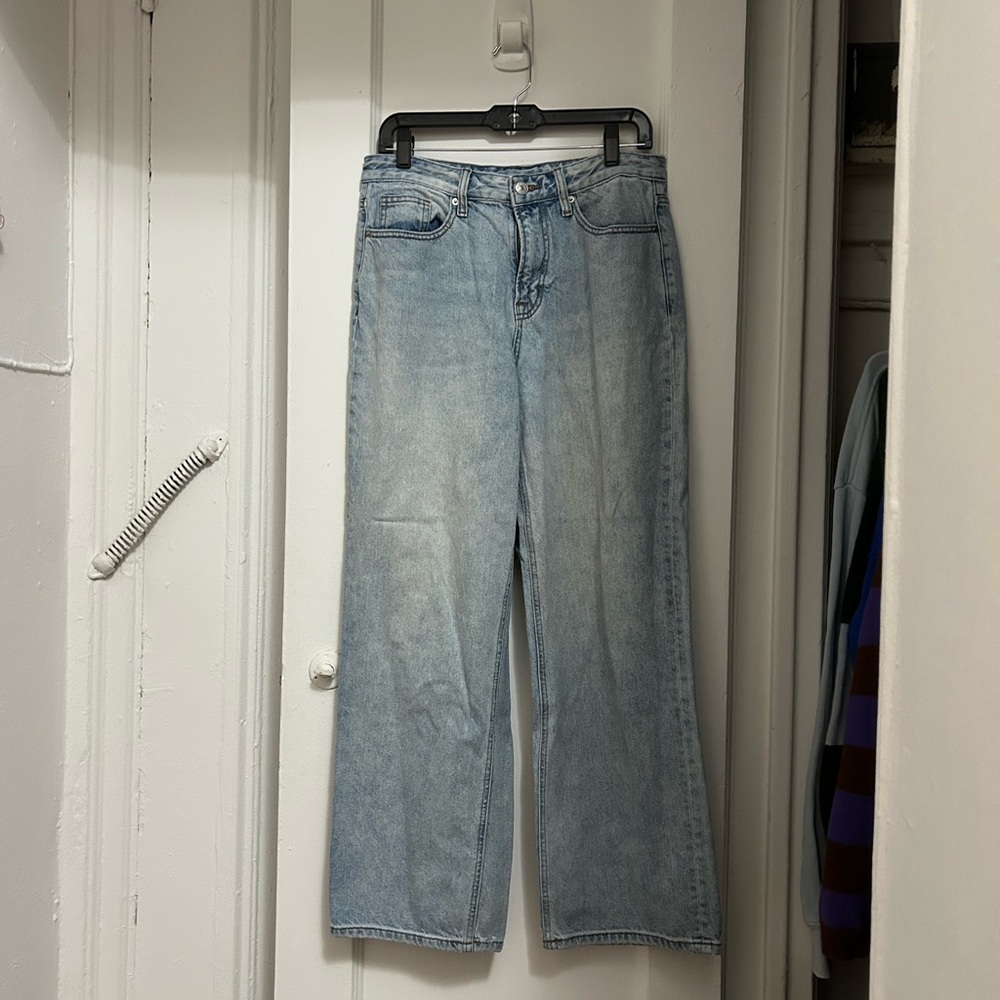Men’s Wide Leg Light Washed Jeans